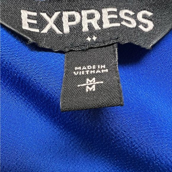 Women’s Blue Express Shoulder Cut-out Long sleeve dress. - Picture 3 of 4